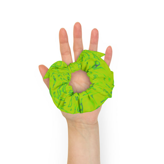 Rorschach Green Recycled Scrunchie