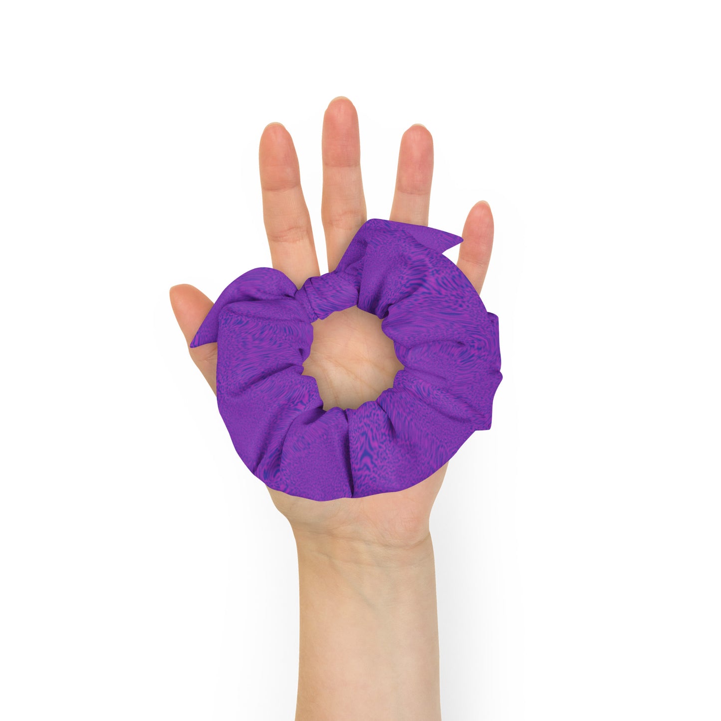 Dark Purple TIger Recycled Scrunchie