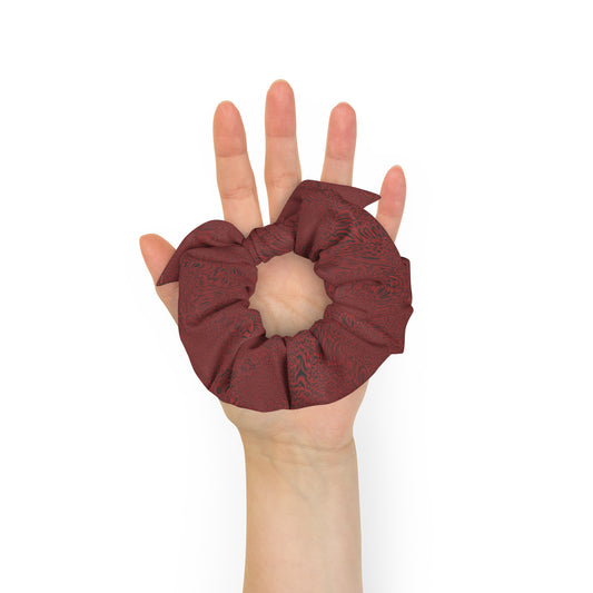 Dark Red Tiger Recycled Scrunchie