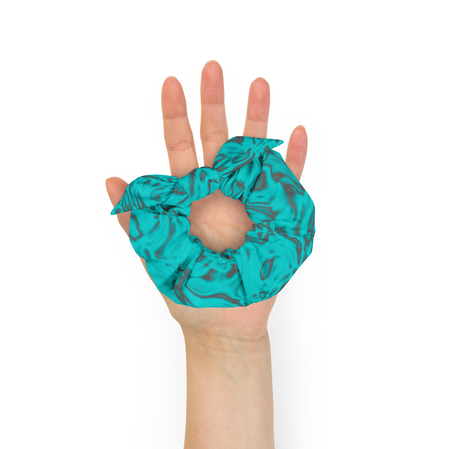 Rorschach Blue Recycled Scrunchie