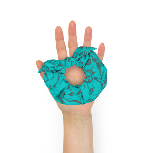 Rorschach Blue Recycled Scrunchie