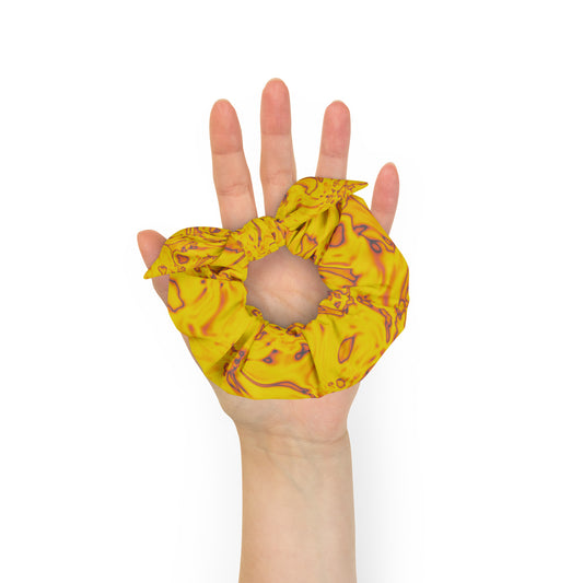 Rorschach Orange Recycled Scrunchie