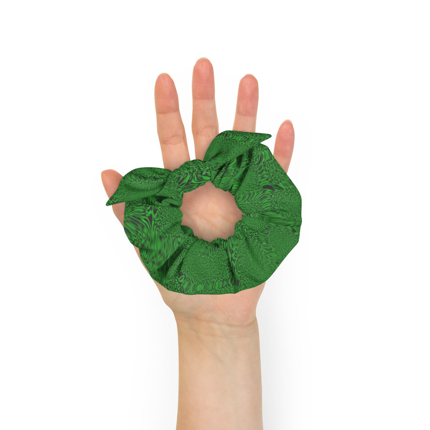 Green Tiger Recycled Scrunchie