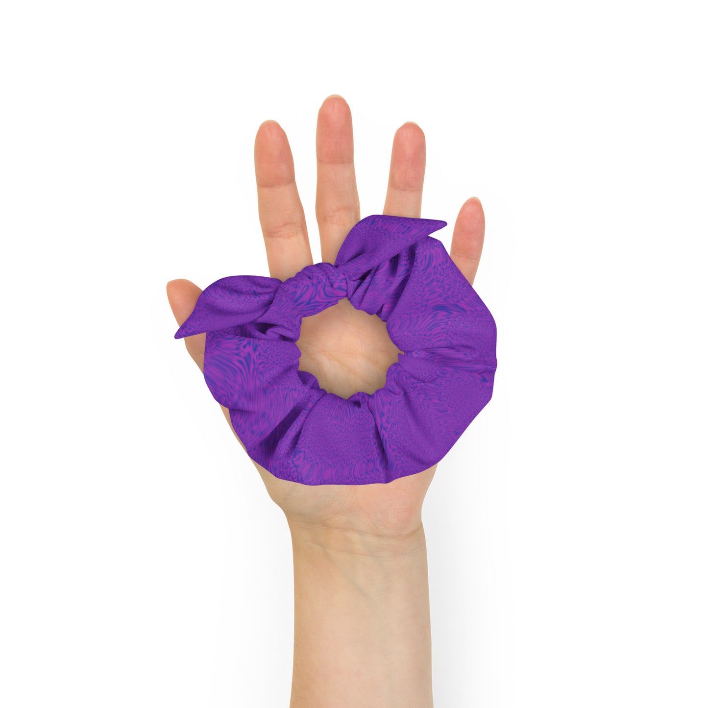 Dark Purple TIger Recycled Scrunchie