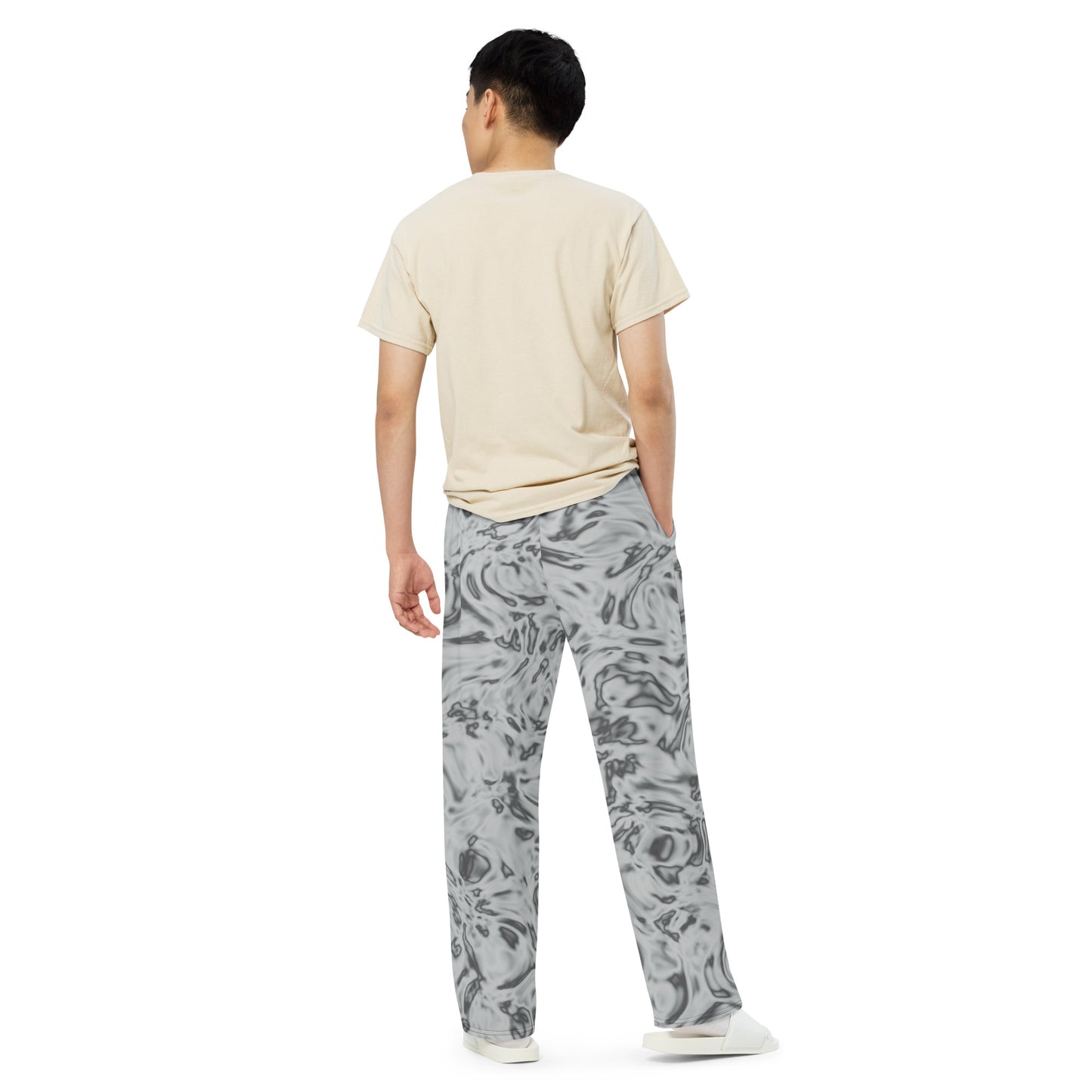 Rorschach White unisex wide-leg pants