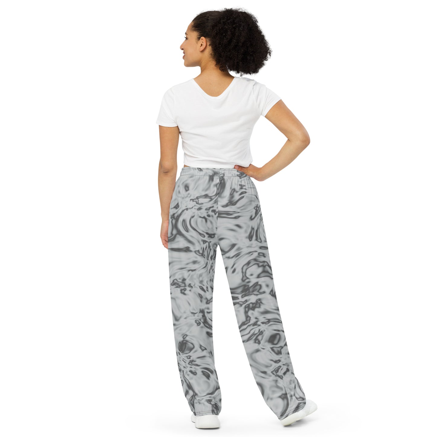 Rorschach White unisex wide-leg pants