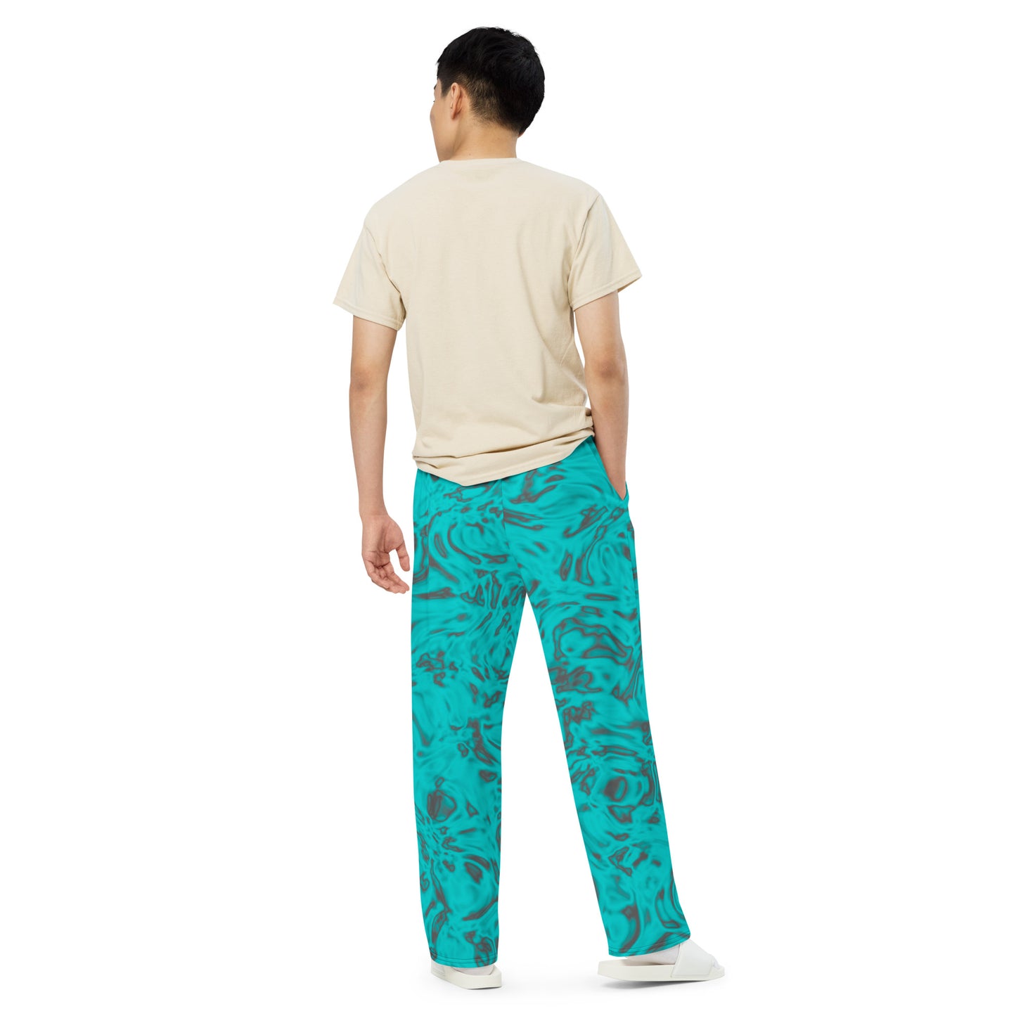 Rorschach Blue unisex wide-leg pants