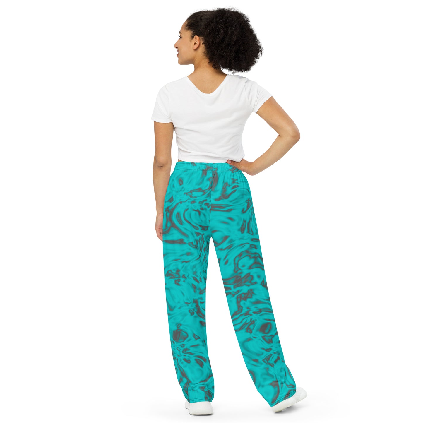 Rorschach Blue unisex wide-leg pants