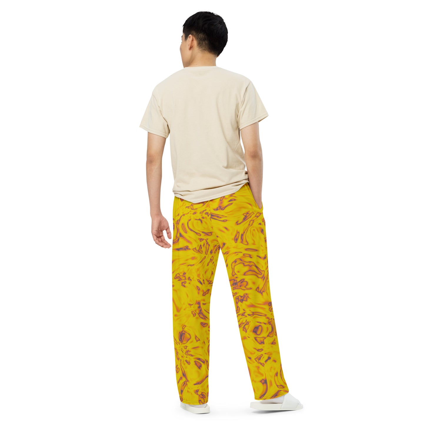 Rorschach Orange unisex wide-leg pants