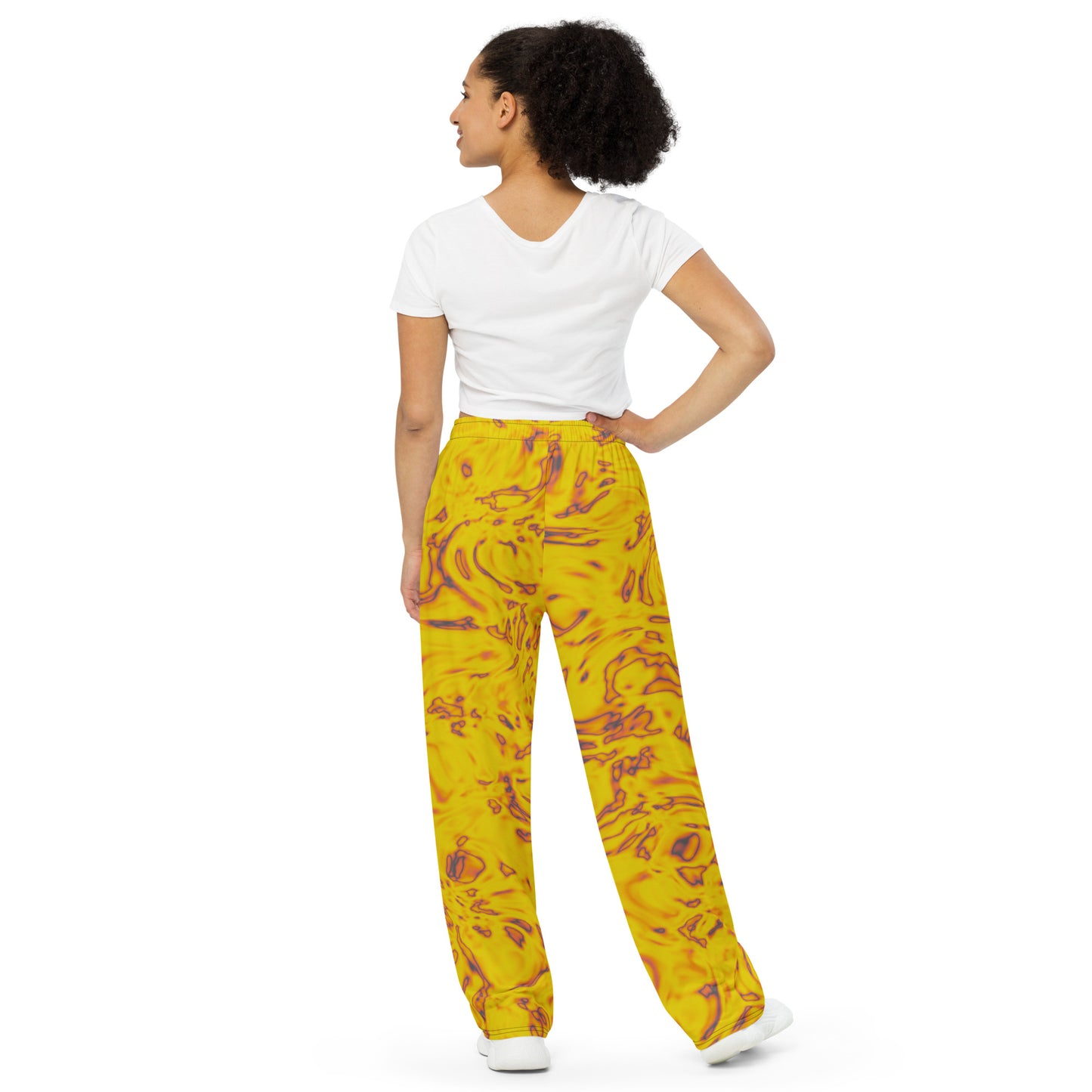 Rorschach Orange unisex wide-leg pants