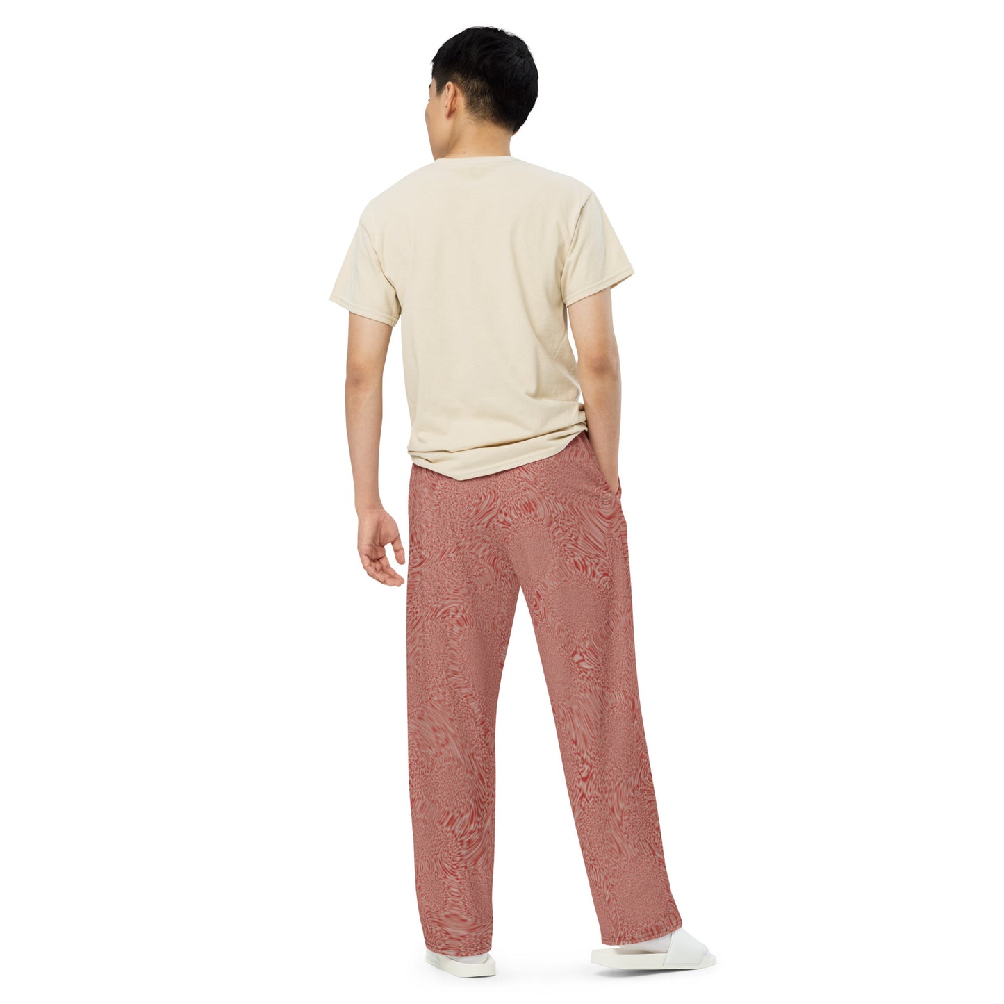 Light Red Tiger unisex wide-leg pants