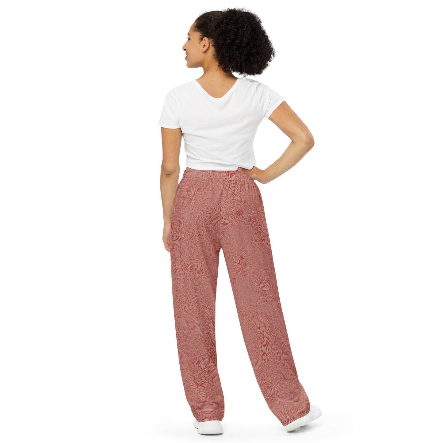 Light Red Tiger unisex wide-leg pants