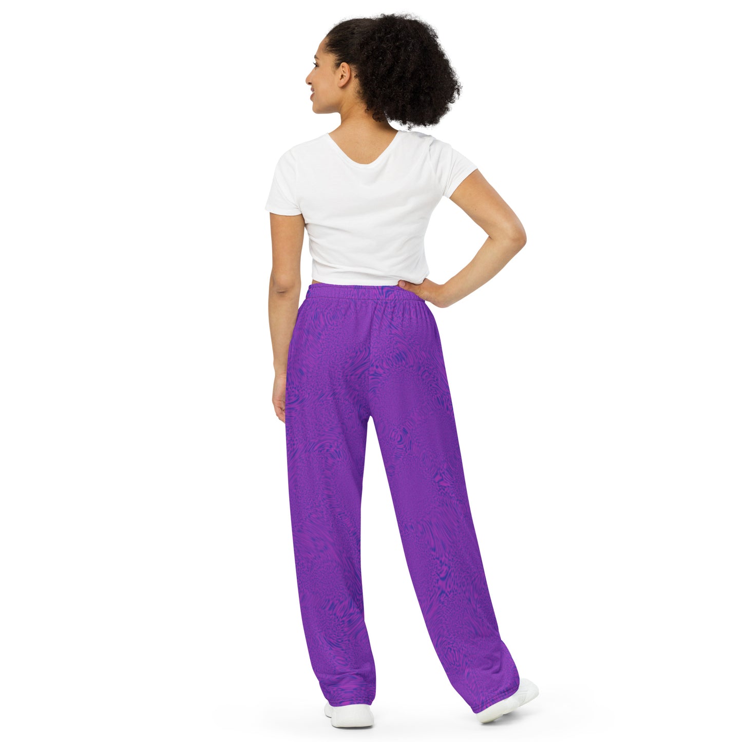 Light Purple Tiger unisex wide-leg pants