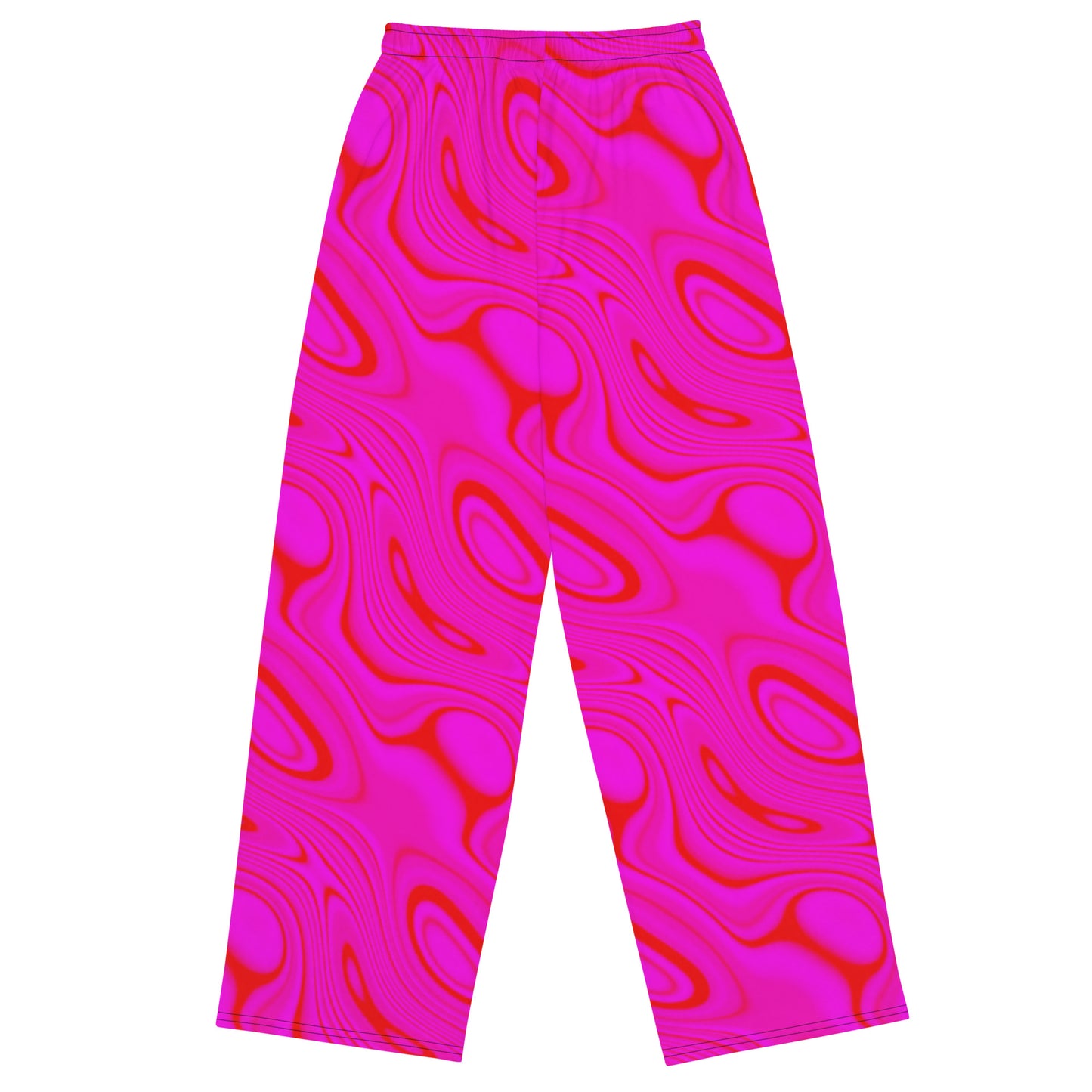 Red Purple Wave unisex wide-leg pants