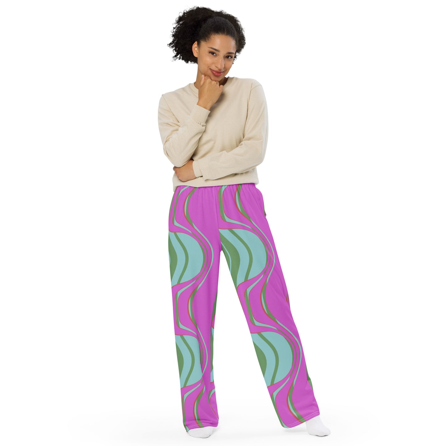 The Far Out Wave unisex wide-leg pants