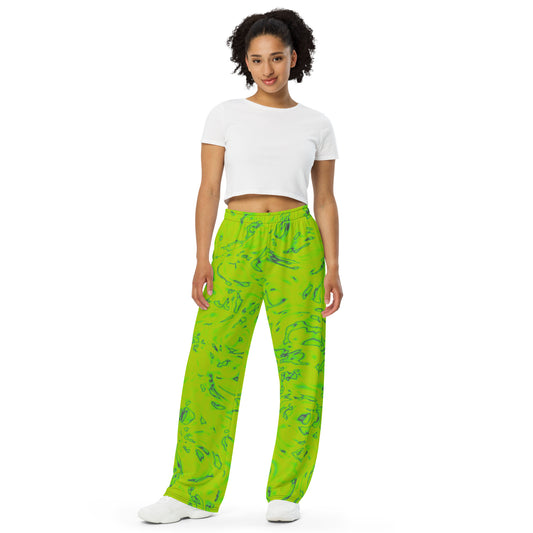 Rorschach Green unisex wide-leg pants