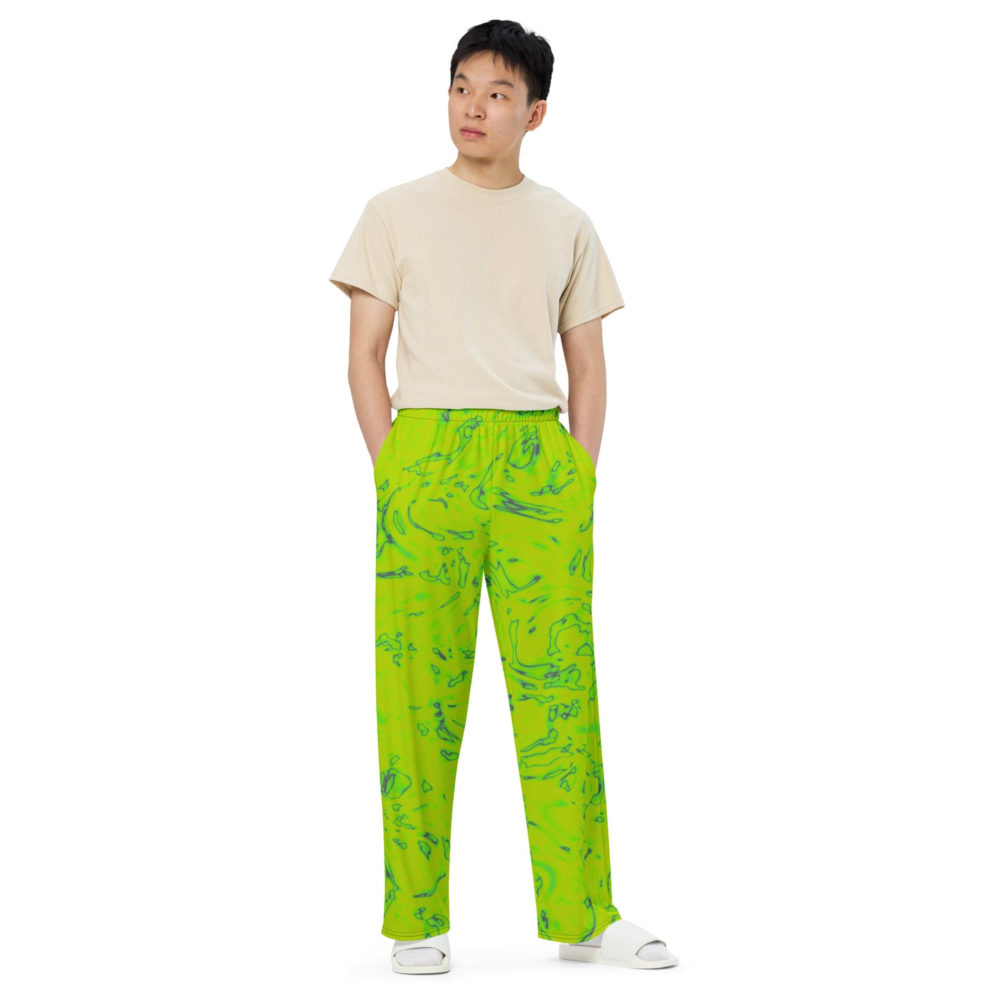 Rorschach Green unisex wide-leg pants