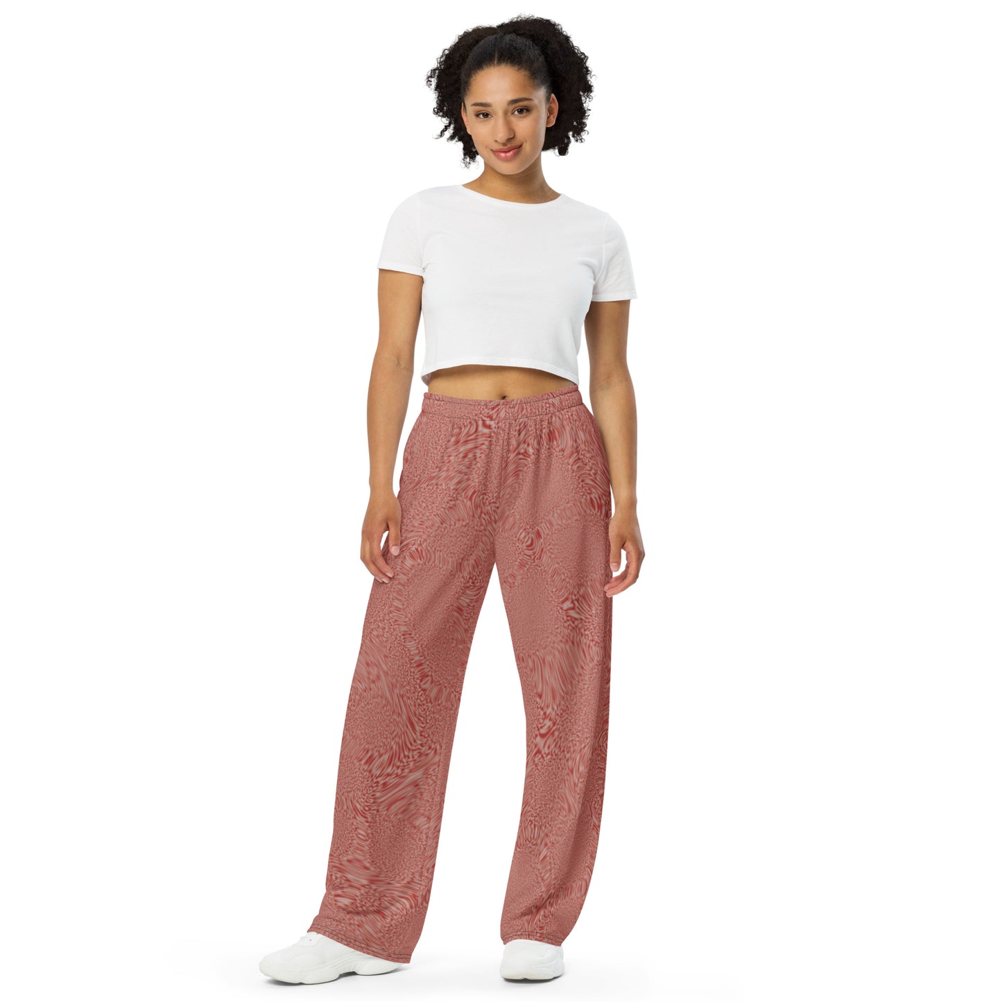 Light Red Tiger unisex wide-leg pants