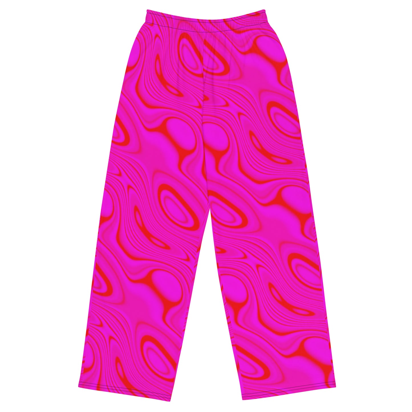 Red Purple Wave unisex wide-leg pants