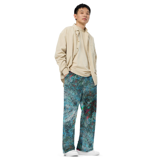 Blue Storm unisex wide-leg pants