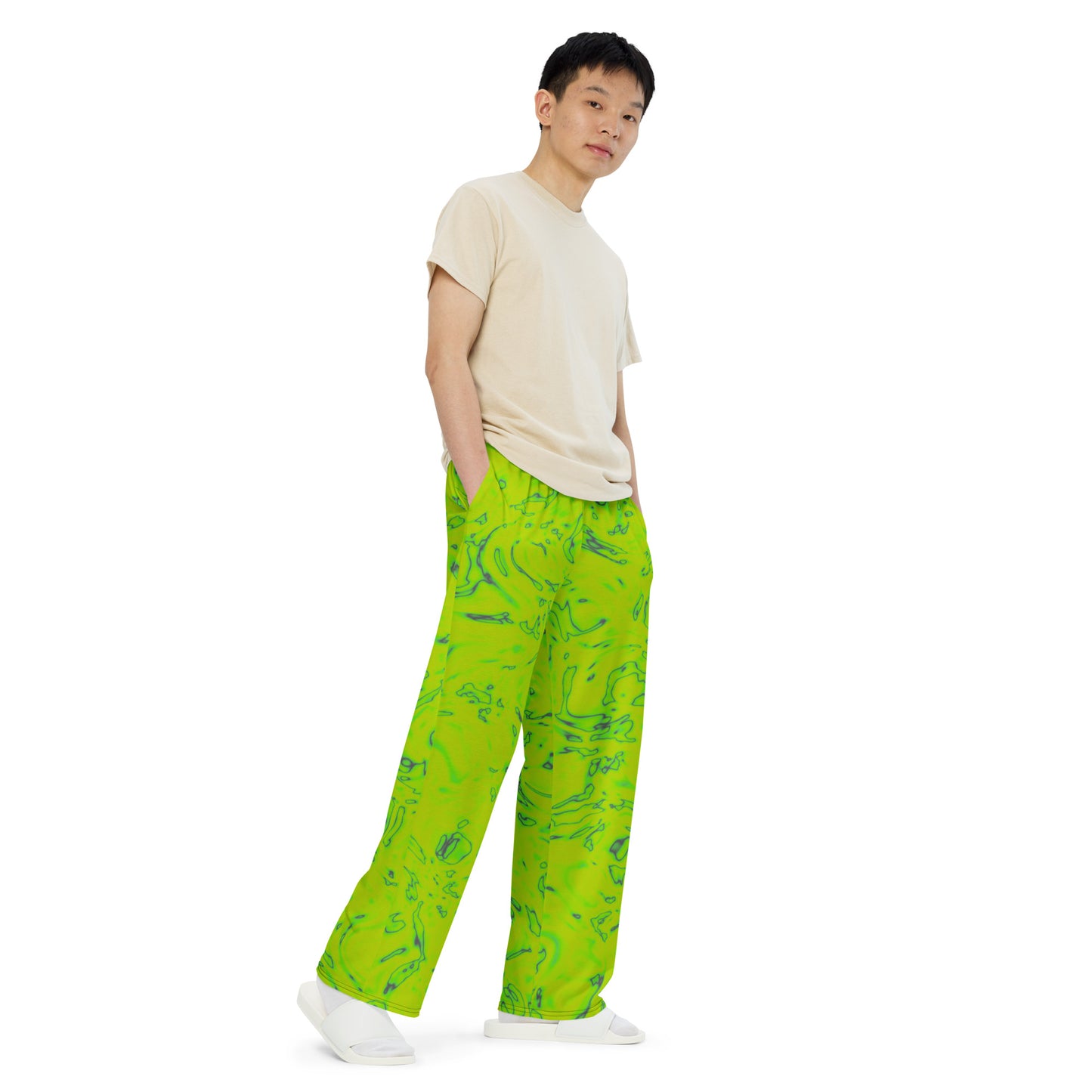 Rorschach Green unisex wide-leg pants