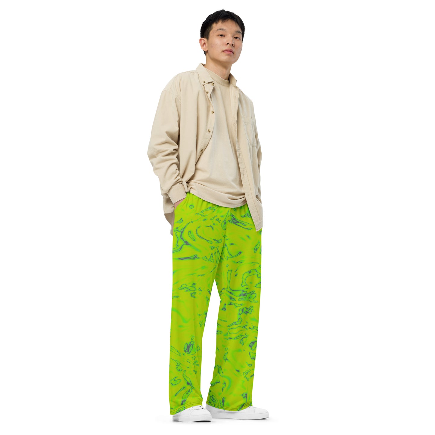 Rorschach Green unisex wide-leg pants