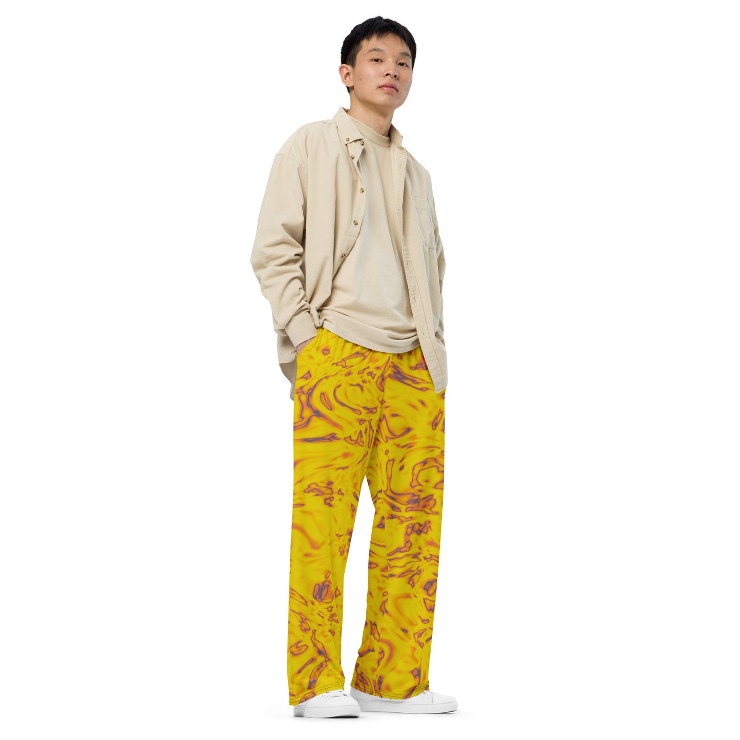 Rorschach Orange unisex wide-leg pants