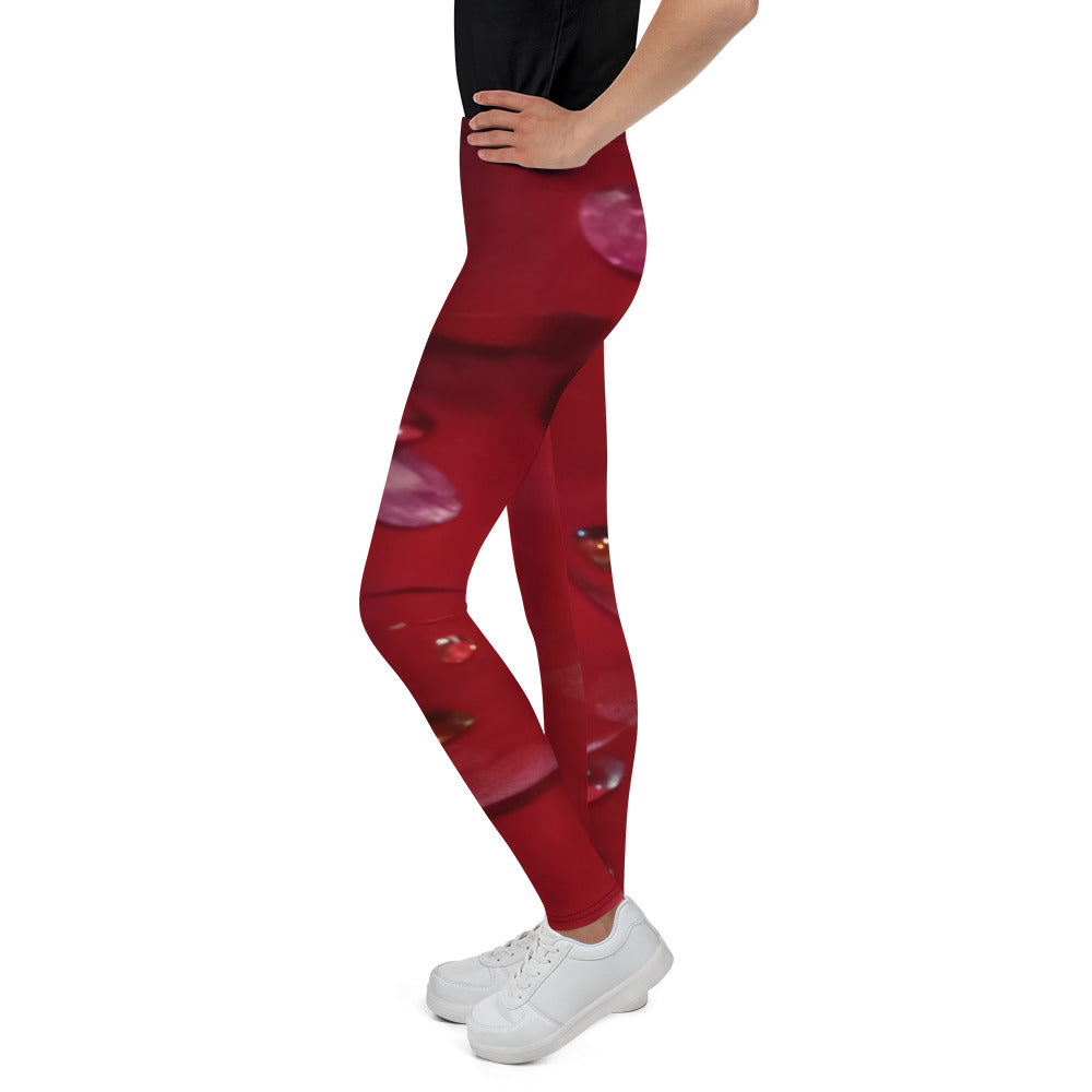 Jeweled Rose Youth Leggings