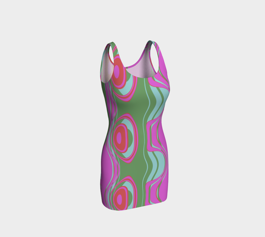 The Far Out Wave Bodycon Dress