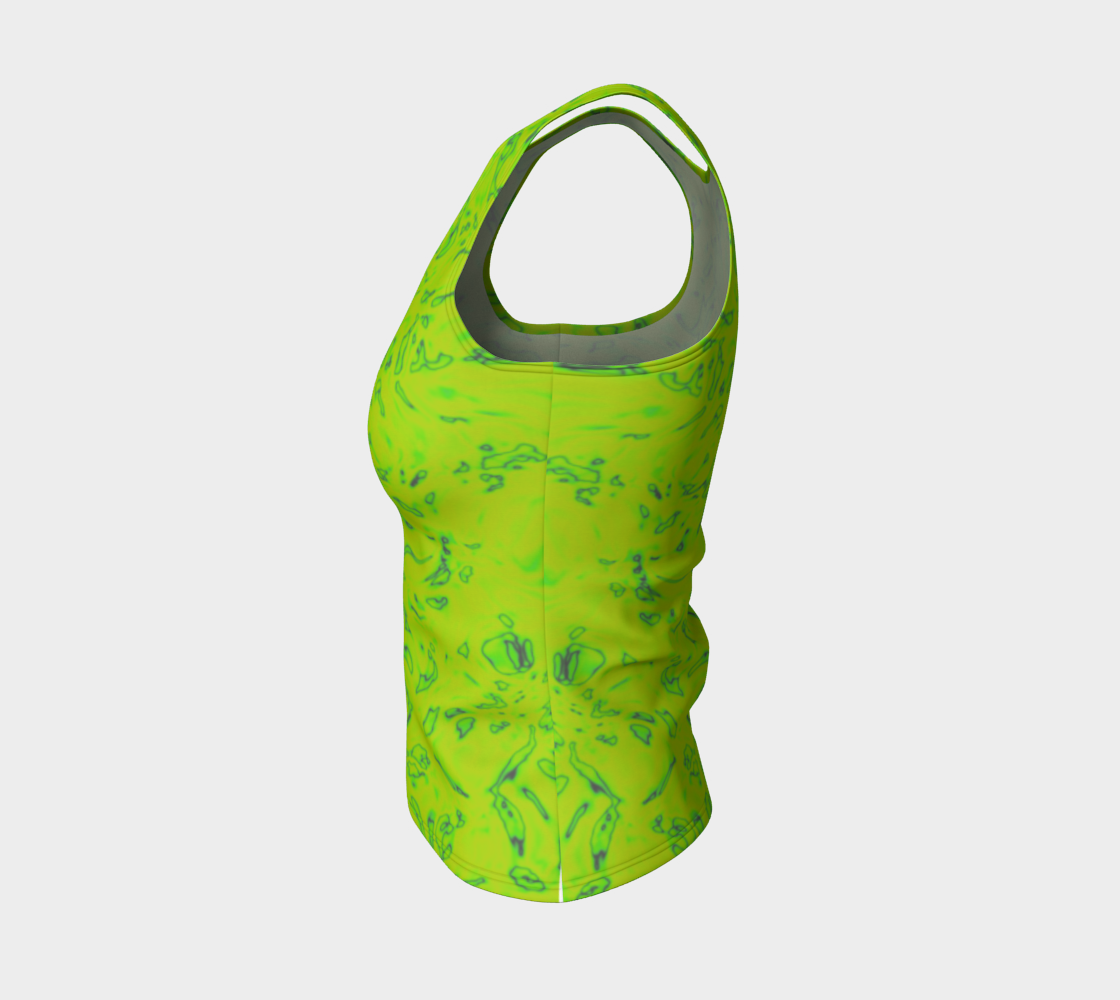 Rorschach Green Fitted Tank Top Long