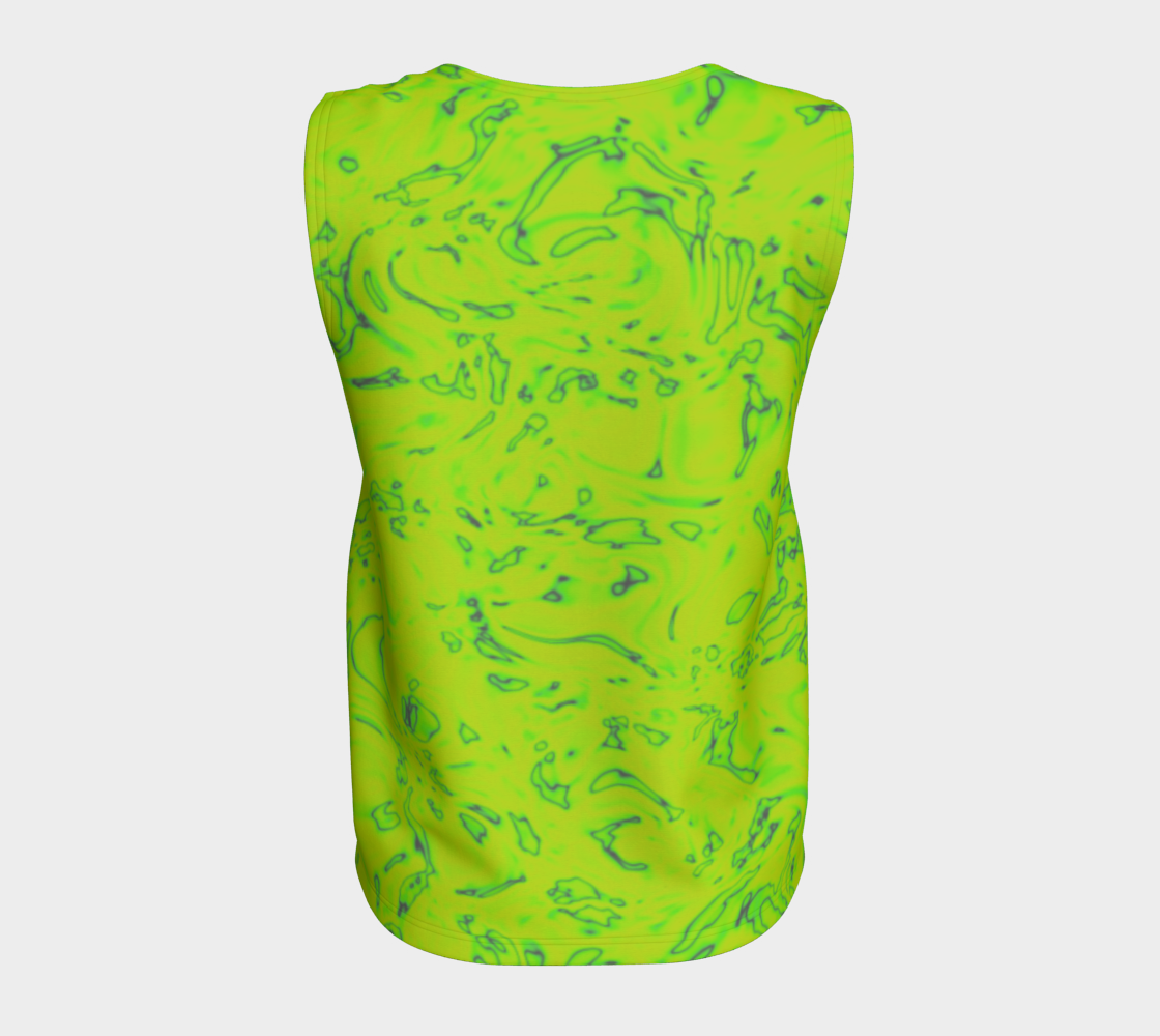 Rorschach Green Loose Tank Top Long