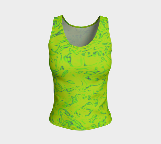 Rorschach Green Fitted Tank Top Regular