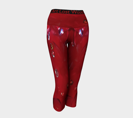 Jeweled Rose Yoga Capris CAN