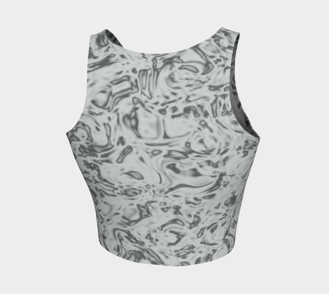 Rorschach White Athletic Crop Top