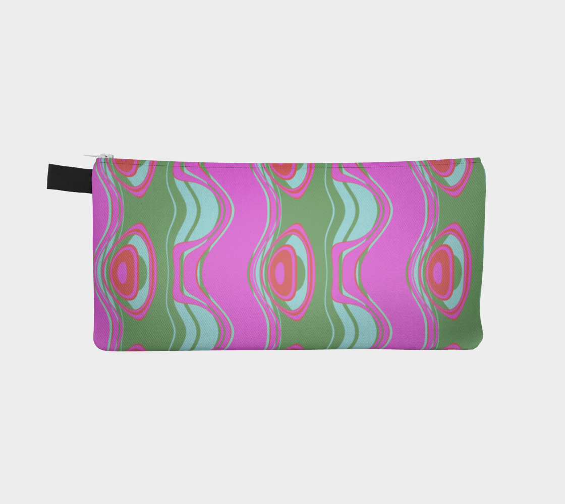 "The Far Out Wave" pencil case is perfect for your retro learner! Able to fit not just your pencils, but other school supplies too.