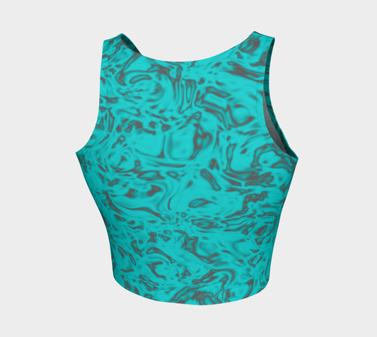 Rorschach Blue Athletic Crop Top