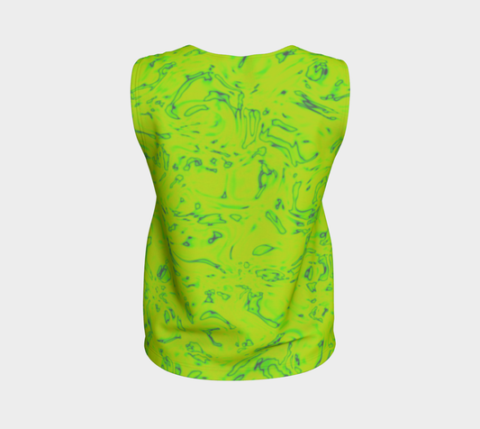 Rorschach Green Loose Tank Top Long