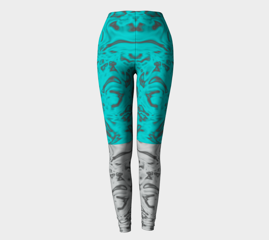 Rorschach White & Blue Leggings