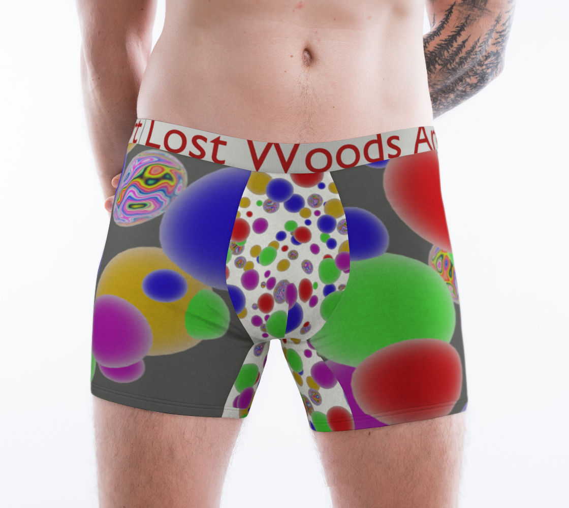 "Ball Pit Mixed" Boxer brief's. For sale from Lost Woods Arts