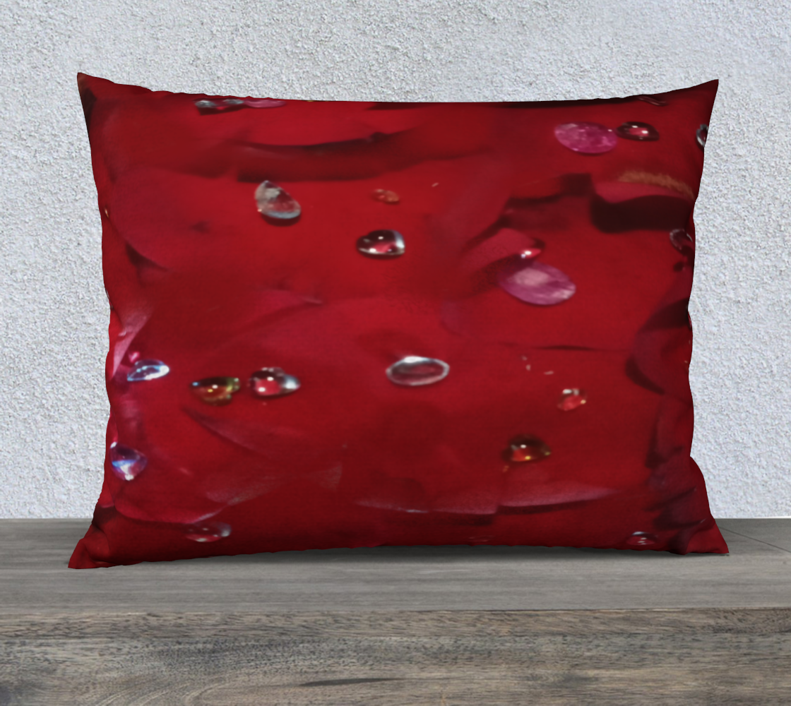 26"X20" Jeweled Rose Pillow Case