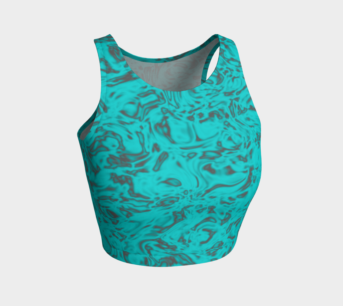 Rorschach Blue Athletic Crop Top