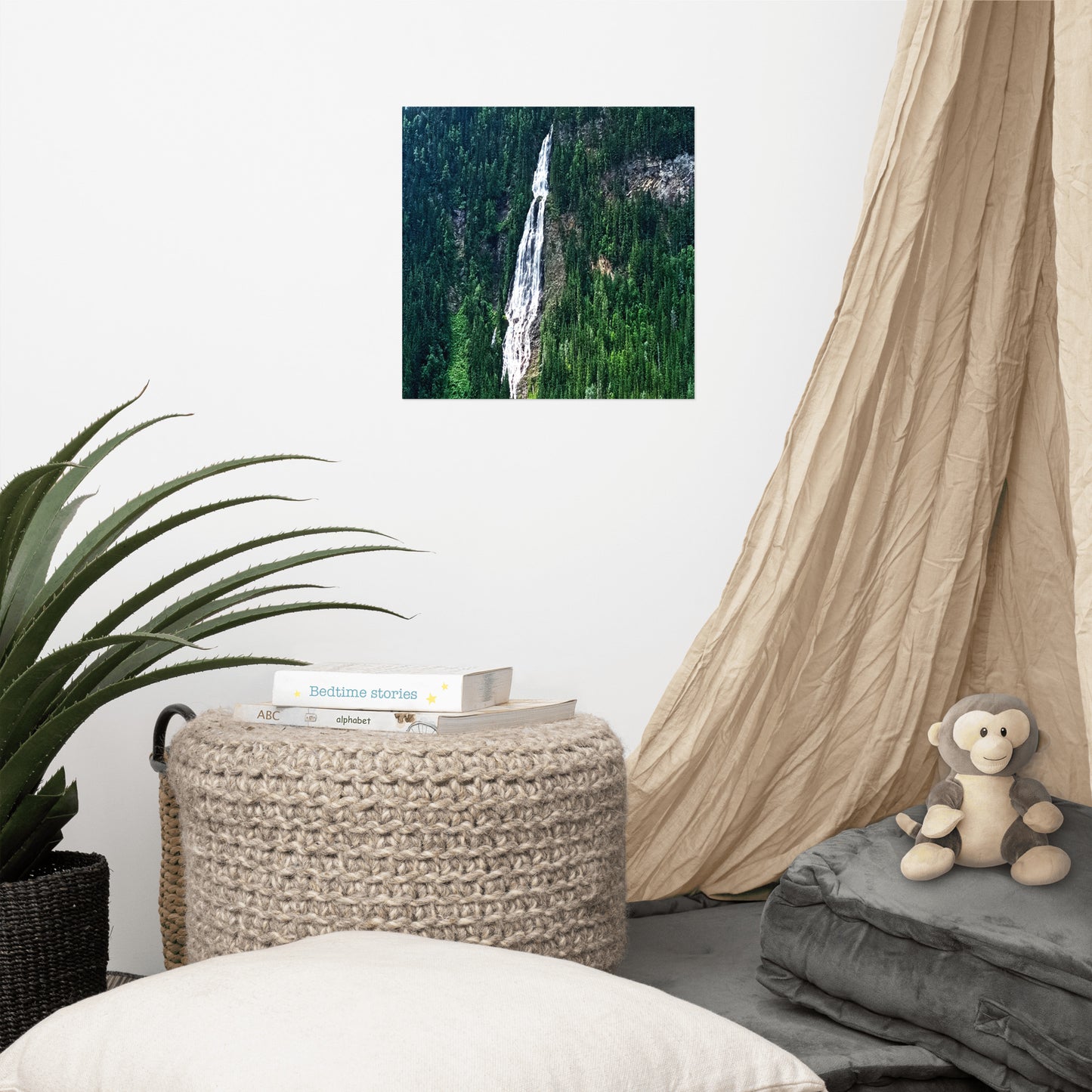 Lake Waterfall Matte Poster