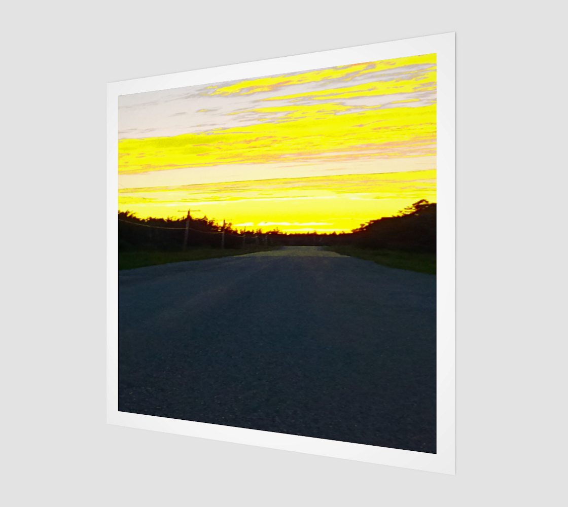 The Long Way: Yellow Art Print