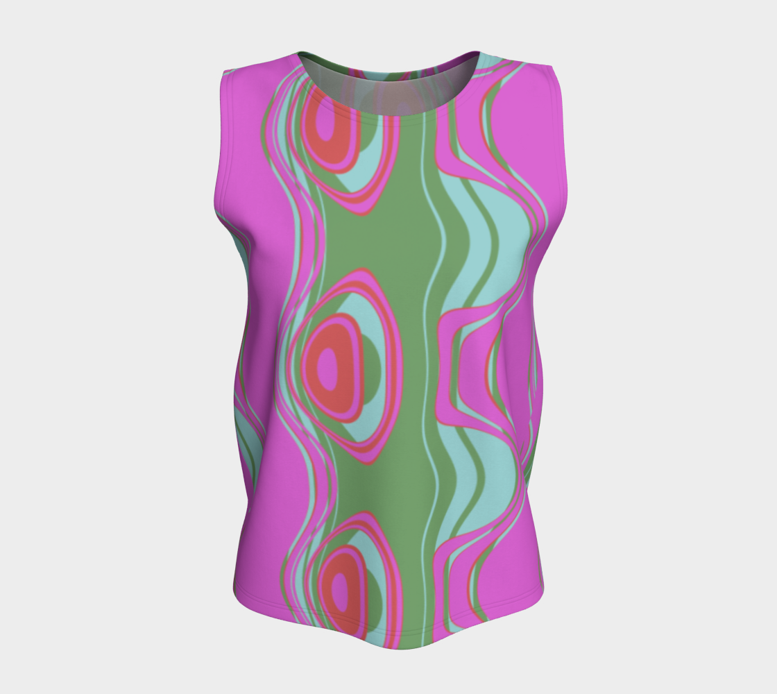 The Far Out Wave Loose Tank Top (Long)