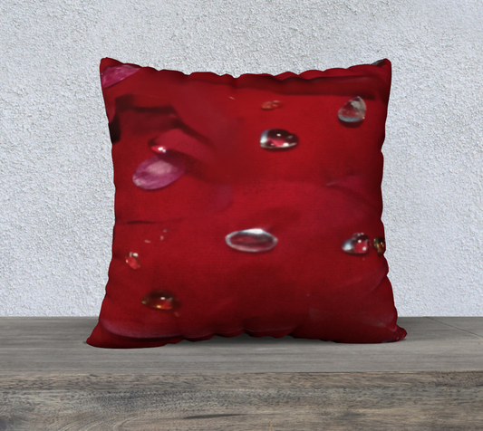 22"X22" Jeweled Rose Pillow Case