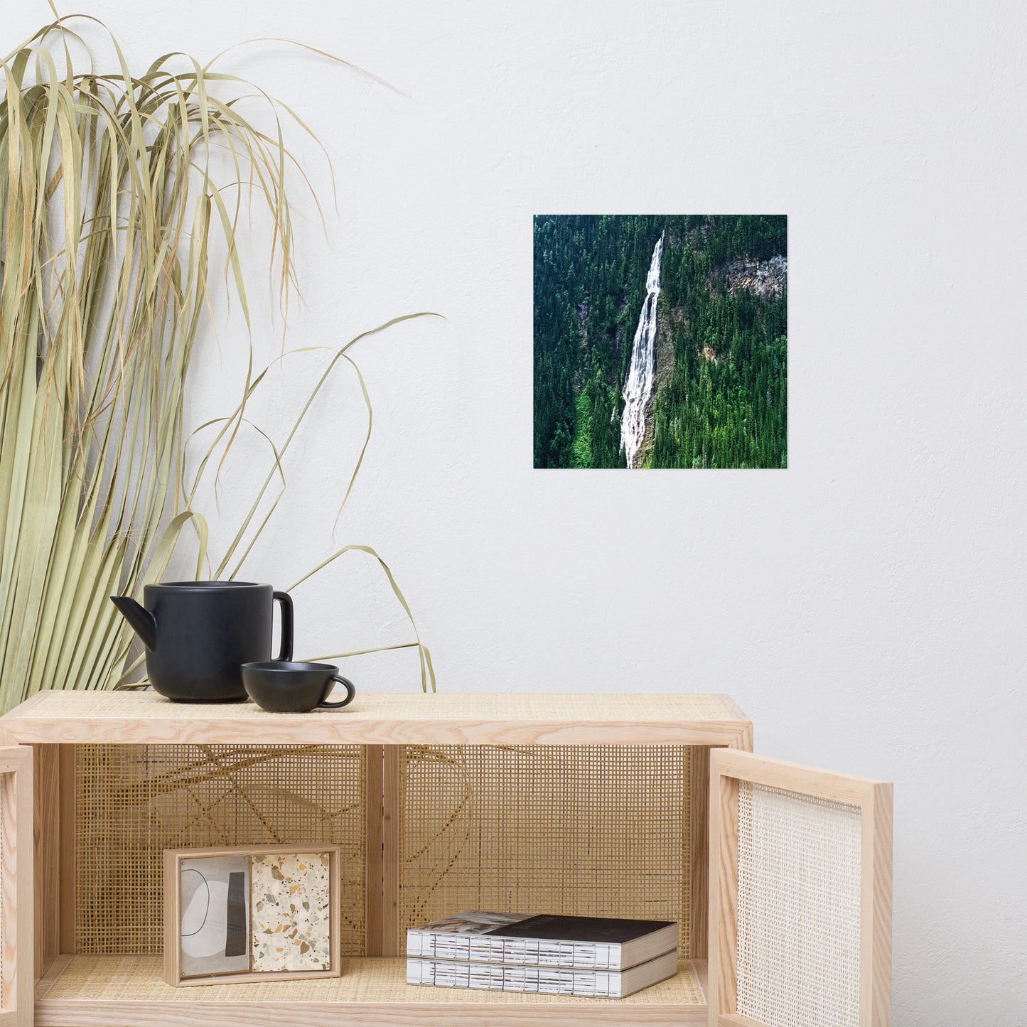 Lake Waterfall Luster Photo paper poster