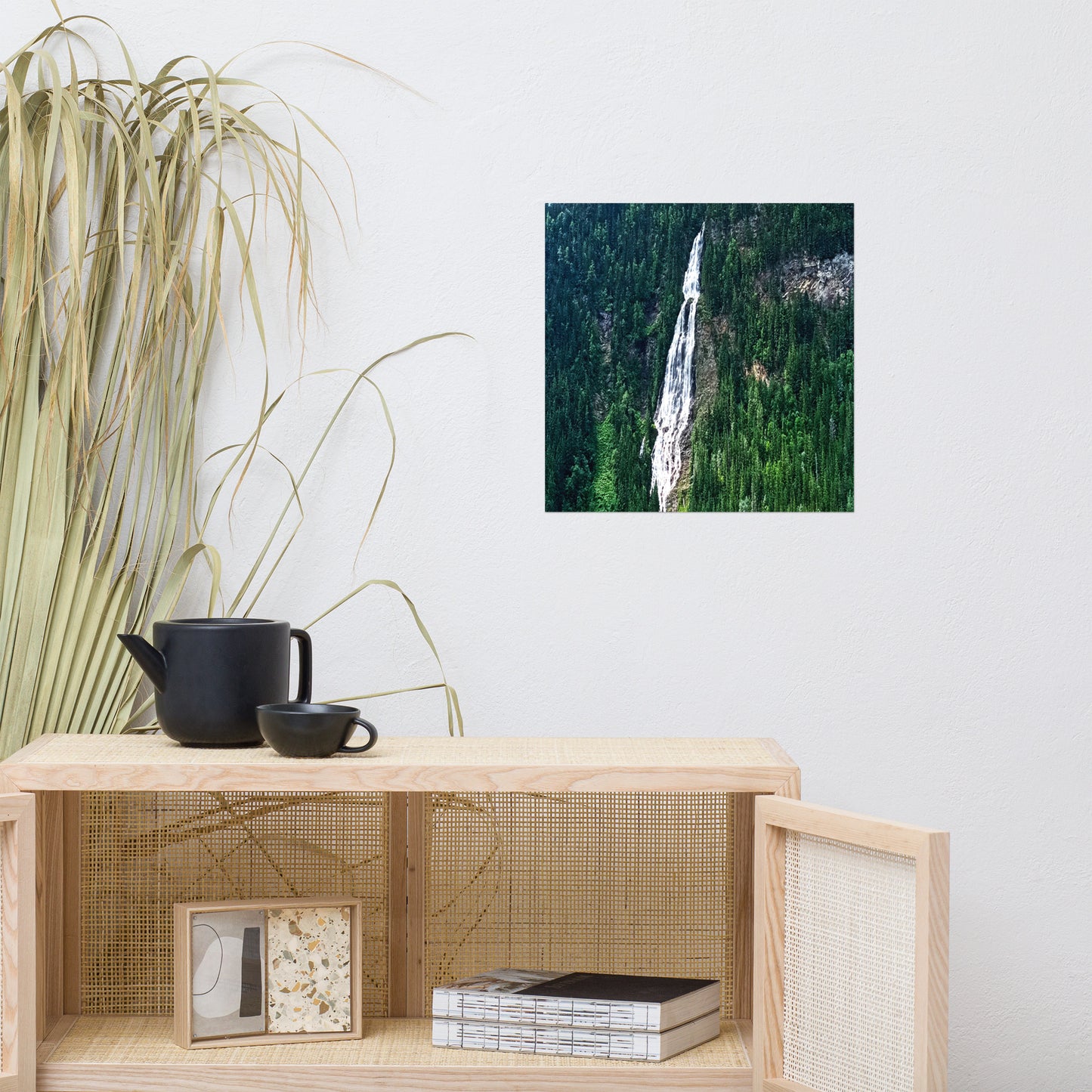 Lake Waterfall Luster Photo paper poster