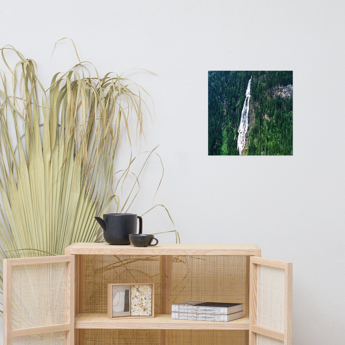 Lake Waterfall Luster Photo paper poster