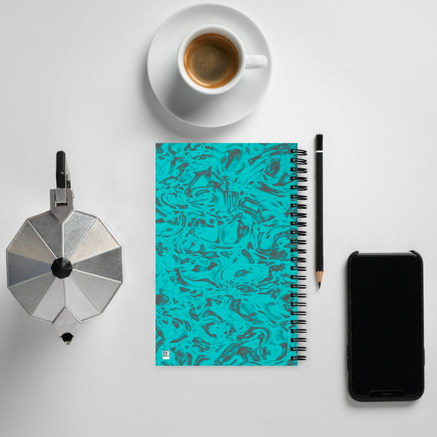 Rorschach Blue Spiral notebook