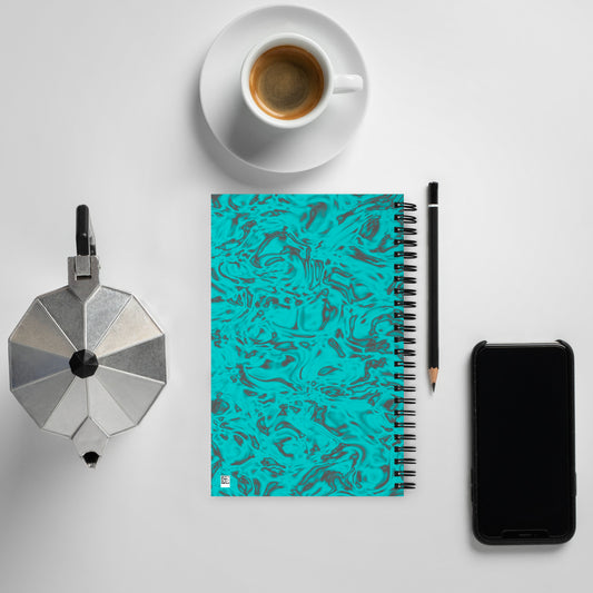 Rorschach Blue Spiral notebook